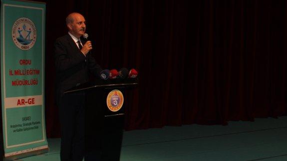 Kültür ve Turizm Bakanı Prof. Dr. Numan Kurtulmuş, "Milli Şuurun Oluşumunda Kültür ve Eğitim" Konulu Konferans Verdi.