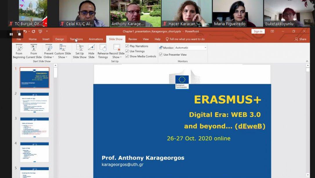 Erasmus Plus Ka202 Dijital Çağ Web 3.0 ve ötesi Projesi Ulusötesi Proje Yönetim Toplantısı Gerçekleştirildi. 